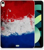 Siliconen Hoesje Bumper iPad Air (2020/2022) 10.9 inch Backcase Nederlandse Vlag met doorzichte zijkanten