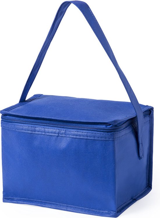 3x stuks kleine mini koeltassen blauw sixpack blikjes - Compacte koelboxen/koeltassen van Merkloos — afbeelding 2