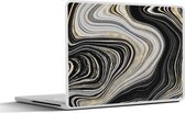 Laptop sticker - 13.3 inch - Agaat steen - Marmer - Goud - Edelstenen - 31x22,5cm - Laptopstickers - Laptop skin - Cover
