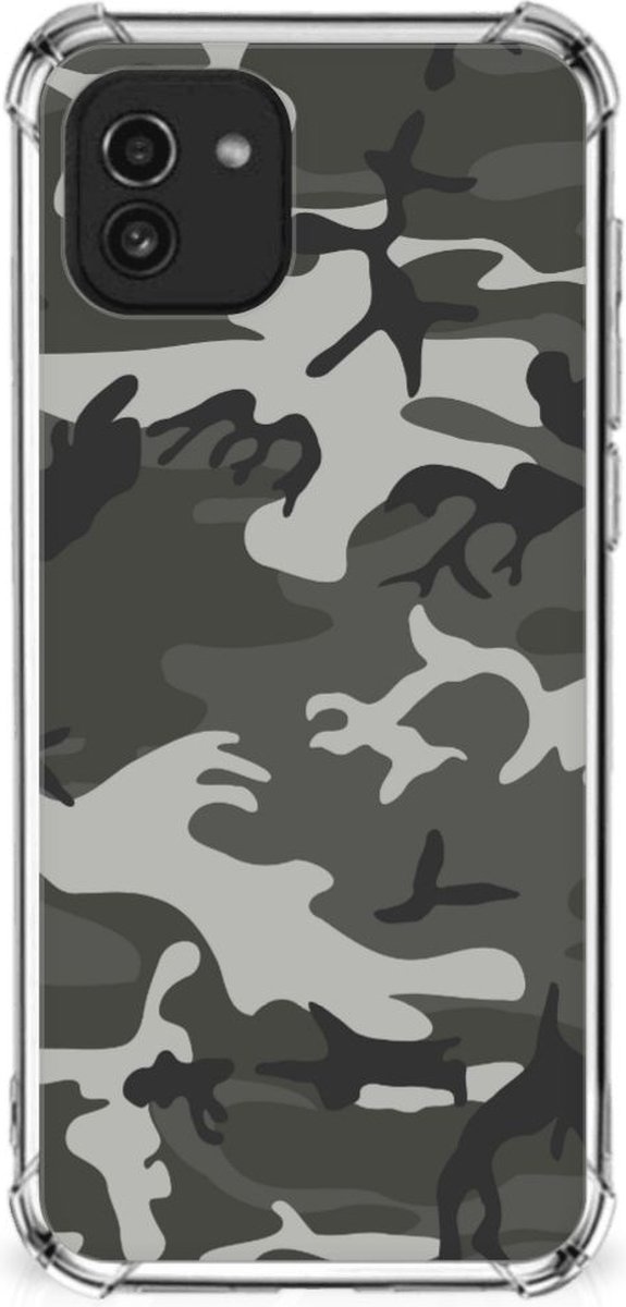 Samsung Galaxy A03 Doorzichtige Silicone Hoesje Army Light