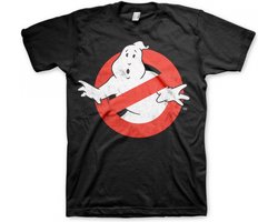 Ghostbusters verkleed t-shirt heren - zwart - korte mouwen - katoen - Halloween M