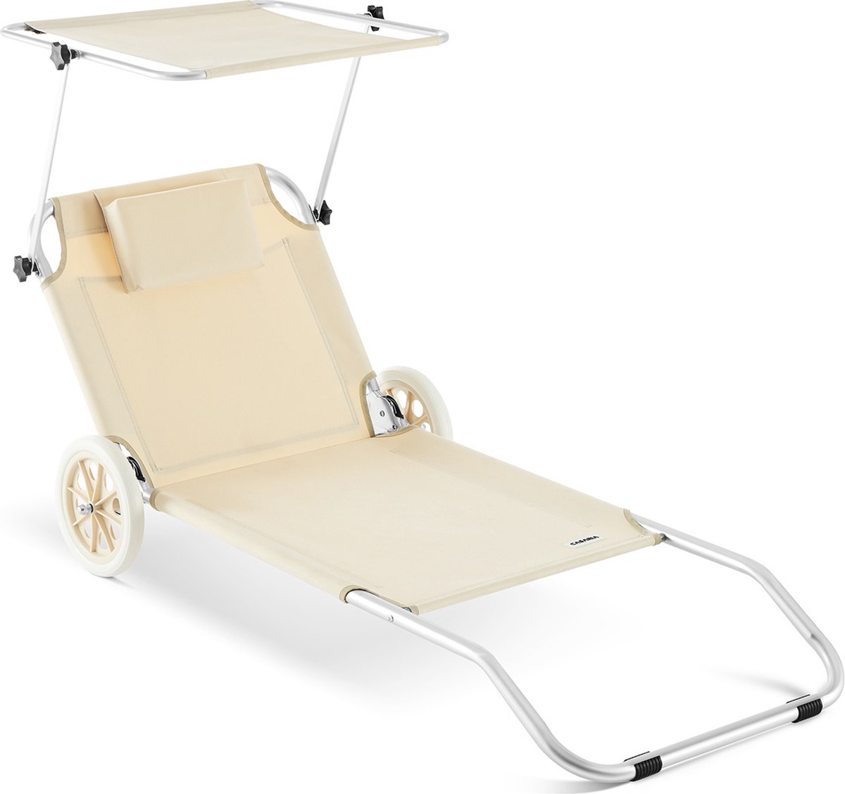 relaxdays Chariot de plage pliable - petit modèle - chaise de