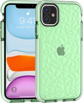 ShieldCase diamanten case geschikt voor Apple iPhone 12 Mini - 5.4 inch - groen - Stevig bescherm hoesje case - Groene Siliconen / TPU hoesje - Diamanten case - Beschermhoesje