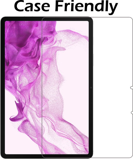 Hoesje - Geschikt voor Samsung Galaxy Tab S8 Plus - Met Screenprotector - Trifold Bookcase - Hard Cover - Hardcover Book Case - Tablet Hoes - Donkerrood