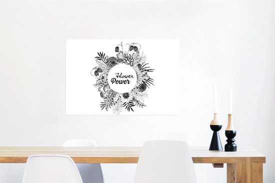 Affiche Proverbes - Citations - Flower power - Fleurs - 90x60 cm
