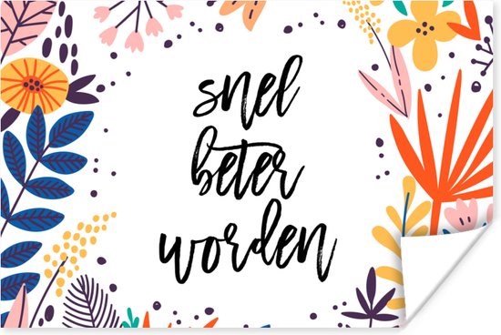 Poster Get Well Soon - Citations - Plante - 90x60 cm