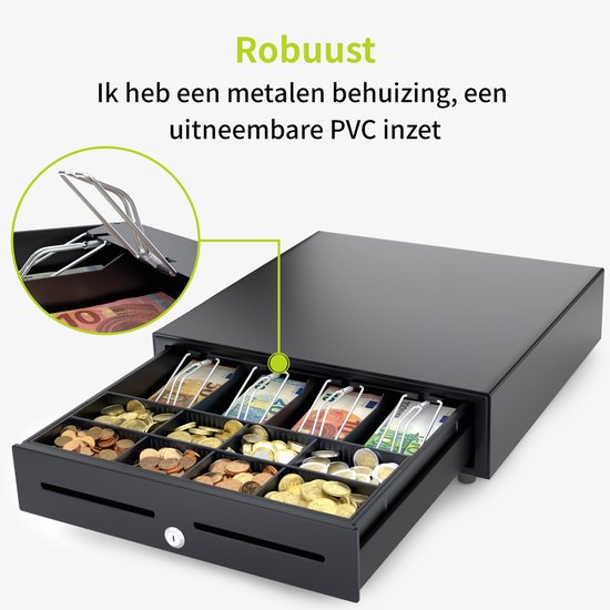 Onder De Toonbank Kassalade ACROPAQ Kassalade Handmatig - 33x33 Cm, Afsluitbare Geldlade Met Munt- En Biljettenvakken, Voor Onder De Toonbank Compacte Kassalade Onder De Toonbank Kassalade ACROPAQ Kassalade Handmatig - 33x33 Cm, Afsluitbare Geldlade Met Munt- En Biljettenvakken, Voor Onder De Toonbank Compacte Kassalade