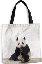 Sac bandoulière - Sac de plage - Shopper Bébé Panda - Panda jeune - Ours panda - Chambre Chambre de bébé - Chambre enfant - 40x40 cm - Sac coton