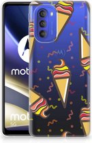 Silicone Back Case Motorola Moto G51 5G Hoesje Super als Cadeau voor Kleinzoon Icecream