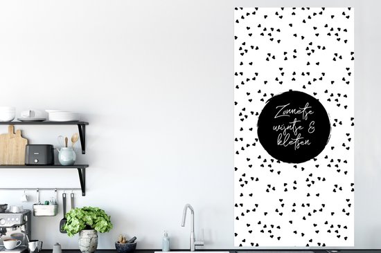 Affiche Soleil, vin et conversation - Citations - Texte - Vin - Été - 80x160 cm