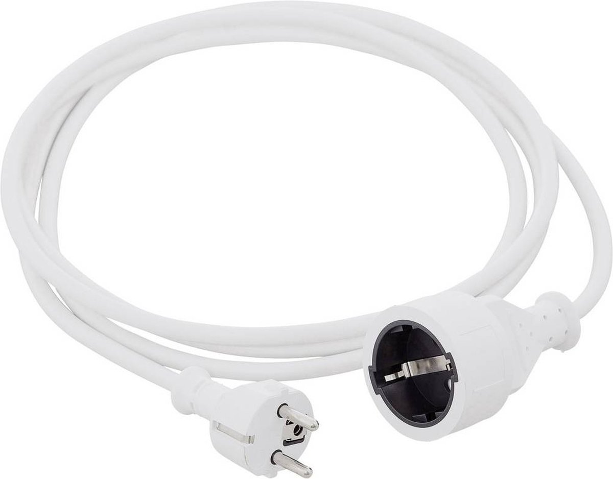 HAWA 1008290 Stroom Verlengkabel 16 A Wit 3.00 m H05VV-F 3G 1,5 mm²