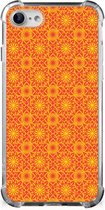 Hoesje ontwerpen iPhone SE 2022/2020 | iPhone 8/7 Telefoon Hoesje met doorzichtige rand Batik Orange