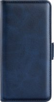 Étui TCL 30SE - Mobigear - Série Slim Magnet - Bookcase en similicuir - Bleu foncé - Étui adapté pour TCL 30SE