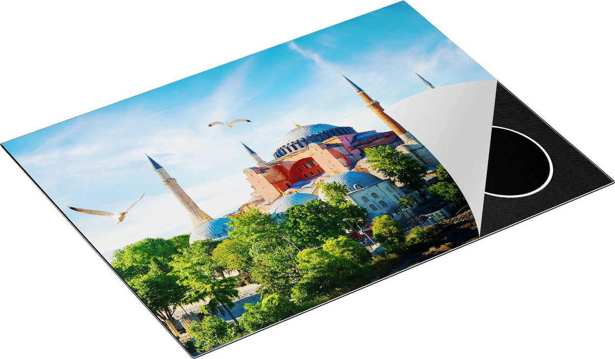 Chefcare Inductie Beschermer Hagia Sophia Moskee in Istanbul - 70x52 cm - Afdekplaat Inductie - Kookplaat Beschermer - Inductie Mat