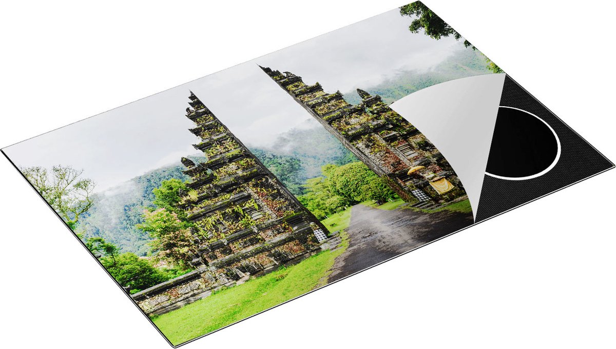 Chefcare Inductie Beschermer Tempel Poort in Bali - 80x50 cm - Afdekplaat Inductie - Kookplaat Beschermer - Inductie Mat