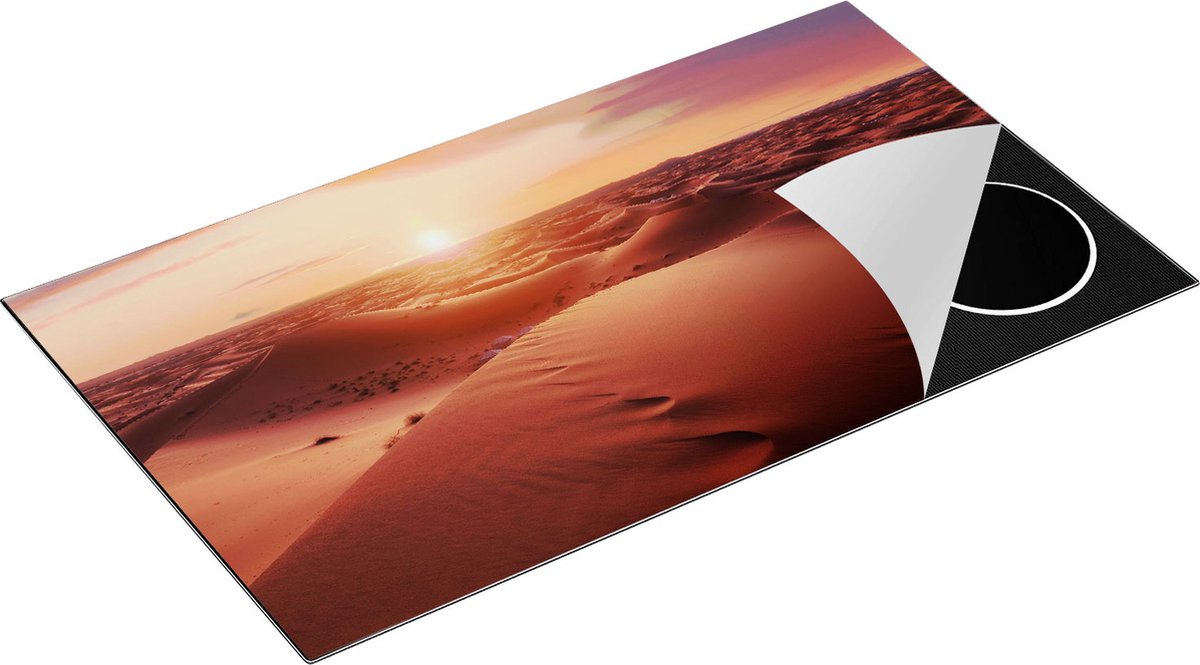Chefcare Inductie Beschermer Woestijn in de Sahara bij Zonsondergang - 89,6x51,6 cm - Afdekplaat Inductie - Kookplaat Beschermer - Inductie Mat