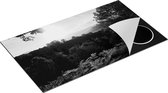 Chefcare Inductie Beschermer Zonsondergang vanuit een Bos - Zwart Wit - 91,6x52,7 cm - Afdekplaat Inductie - Kookplaat Beschermer - Inductie Mat
