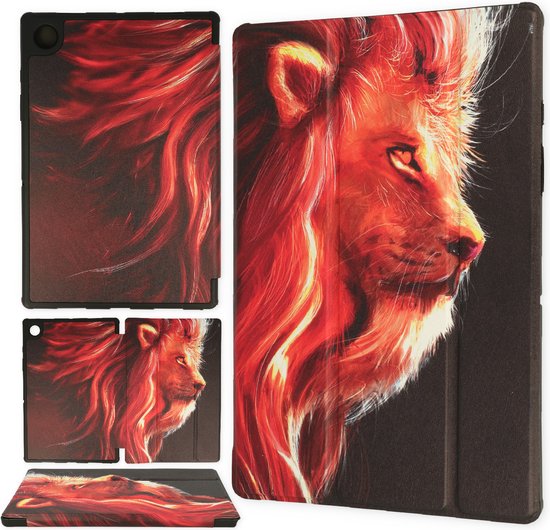 Samsung Galaxy Tab A8 2021 10.5 inch Hoes Leeuw Tri Fold Tablet Case