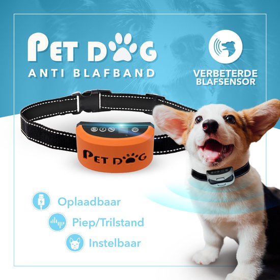 Oraal Keelholte Maak een bed PET DOG® | Anti blafband voor honden | 3 t/m 60 Kg | Oplaadbaar | Anti blaf  band |... | bol.com