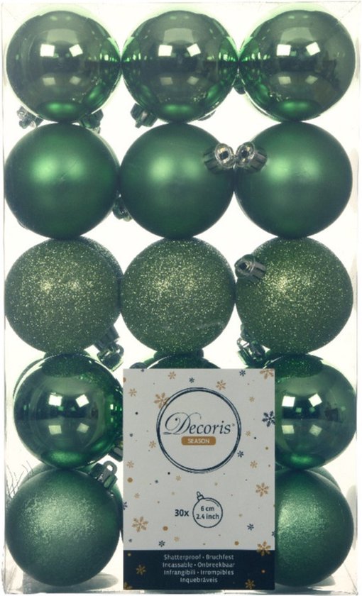 Lui majoor vloeistof 60x stuks plastic kerstballen groen 6 cm - Onbreekbare kunststof kerstballen  | bol.com