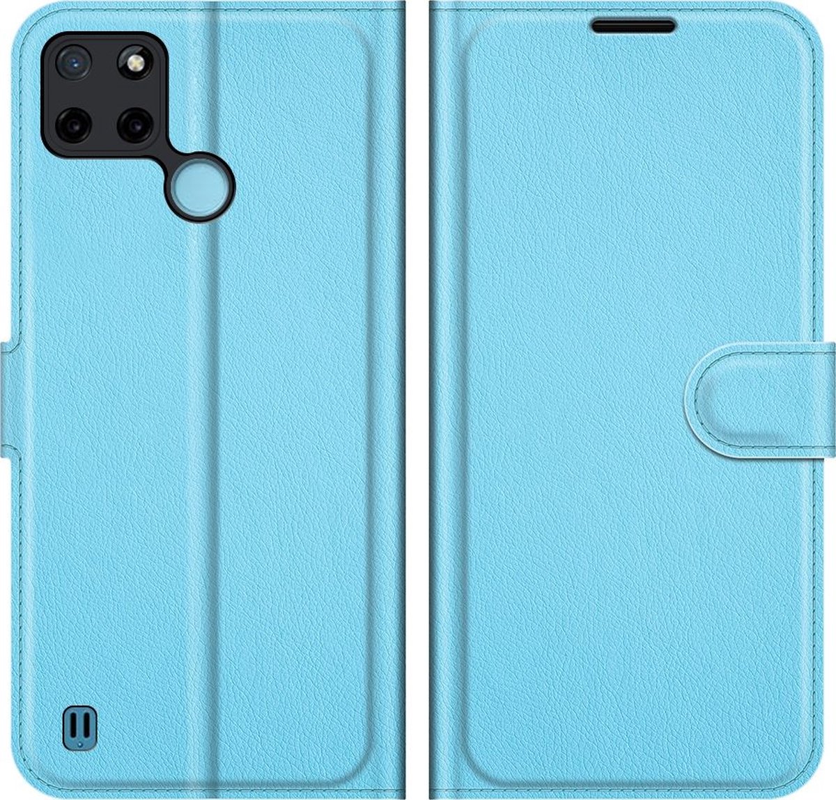 Mobigear Telefoonhoesje geschikt voor Realme C25Y Hoesje | Mobigear Classic Bookcase Portemonnee | Pasjeshouder voor 3 Pasjes | Telefoonhoesje voor Pinpas / OV Kaart / Rijbewijs - Blauw