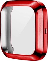 Screenprotector watch case - hoesje - geschikt voor Fitbit Versa 2 - rood