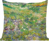 Sierkussens - Kussentjes Woonkamer - 45x45 cm - Lang gras met vlinders - Schilderij van Vincent van Gogh