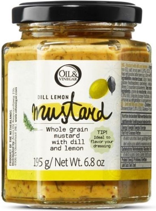 Oil & Vinegar Mosterd met Dille & Citroen 195g