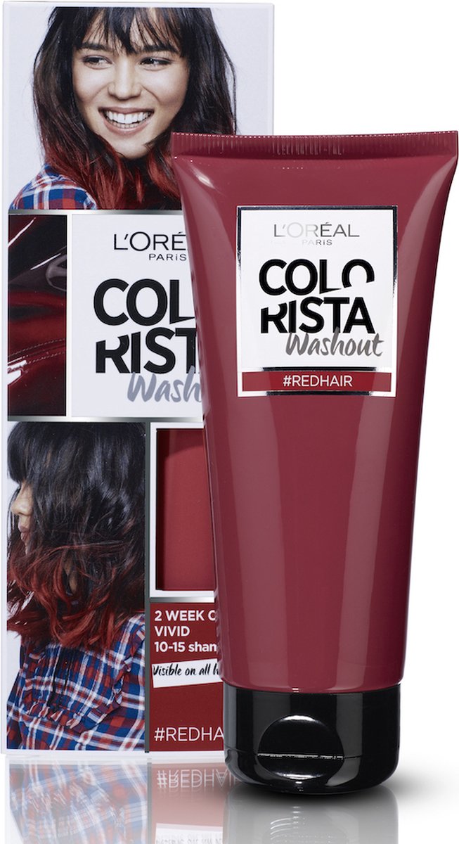 Mannelijkheid Nauwkeurig Uitputten L'Oréal Paris Colorista Washout Haarverf - Rood - 1 Tot 2 Weken Kleuring |  bol.com