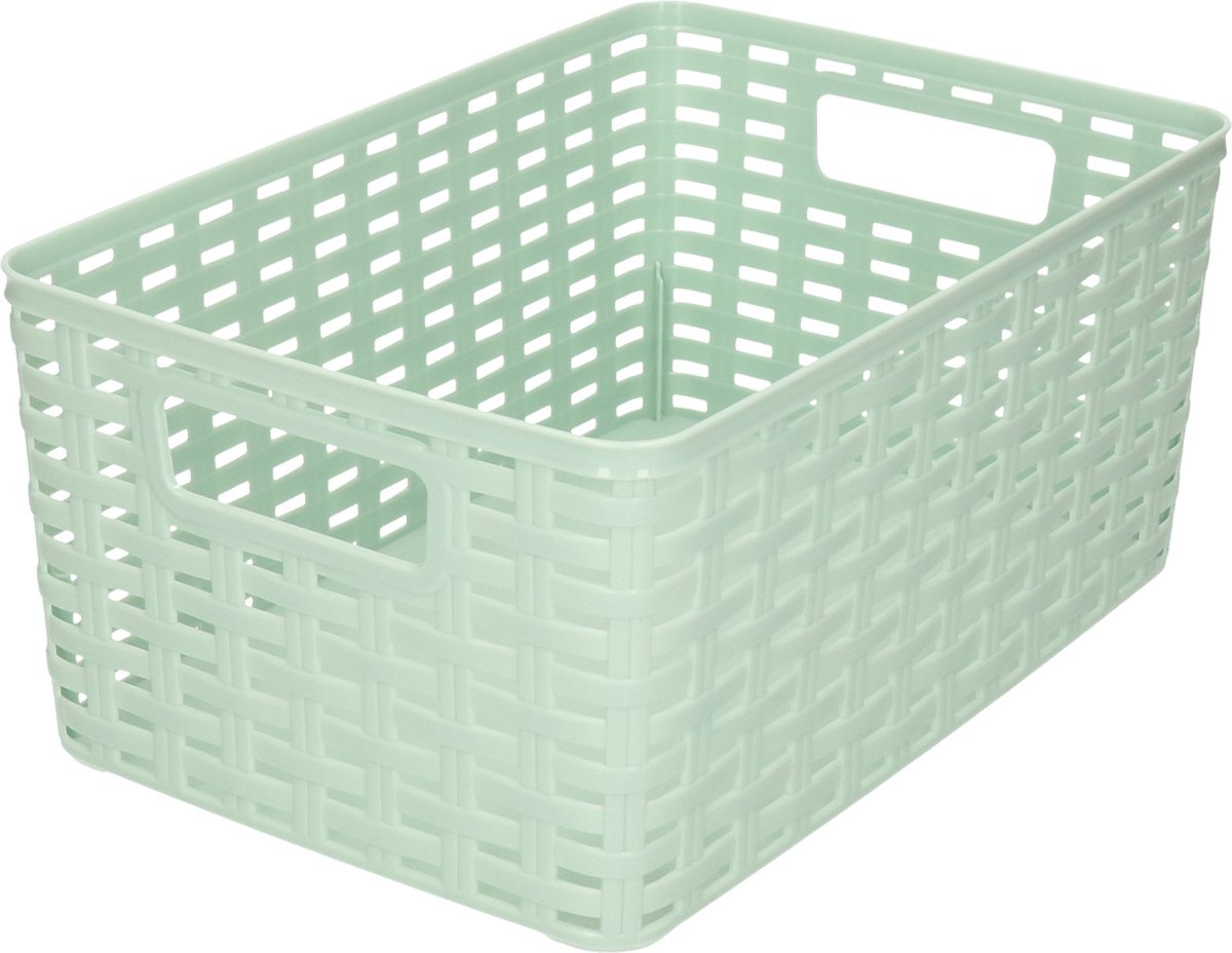 Plasticforte Opbergmand/kastmand - Kunststof - Mintgroen - 6l