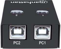 Manhattan 2 poorten USB 2.0-schakelaar – Zwart
