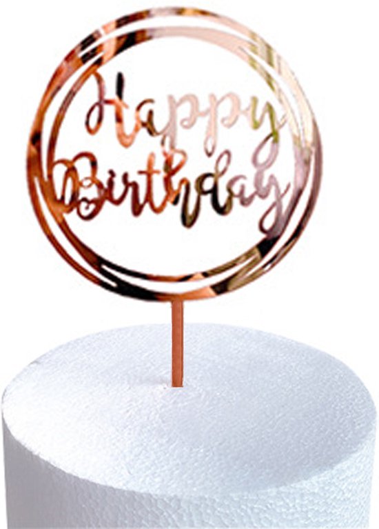 Gouden Happy Birthday Tafeldecoratie Glitter Gouden Happy Birthday Tafeldecoratie Glitter