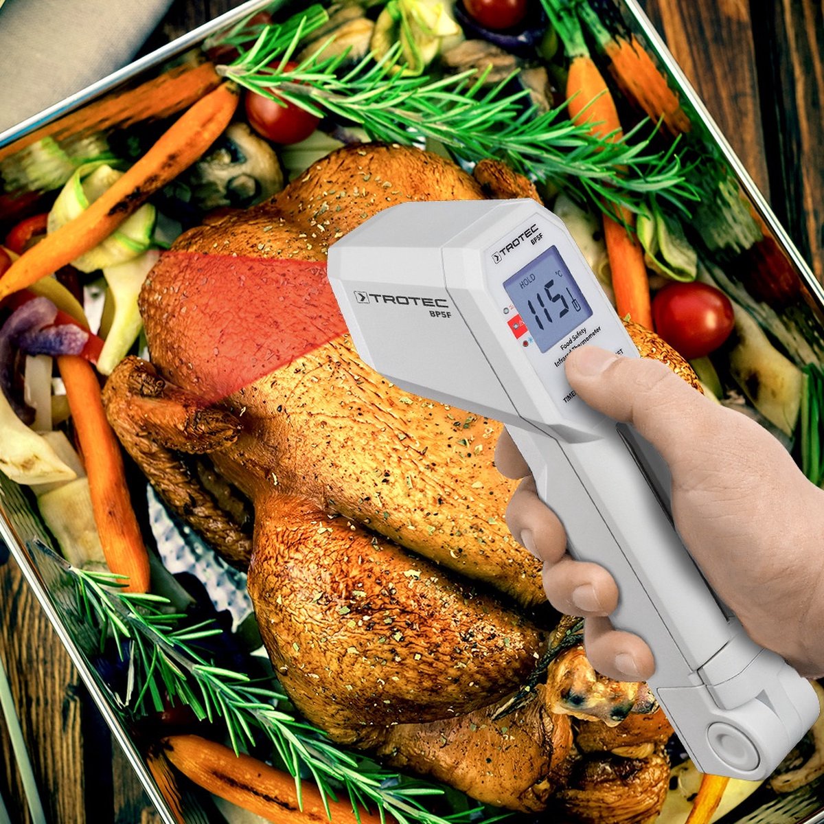 TROTEC BP5F Thermomètre Infrarouge Et Sonde - Alimentaire (-40°C à 280°C)