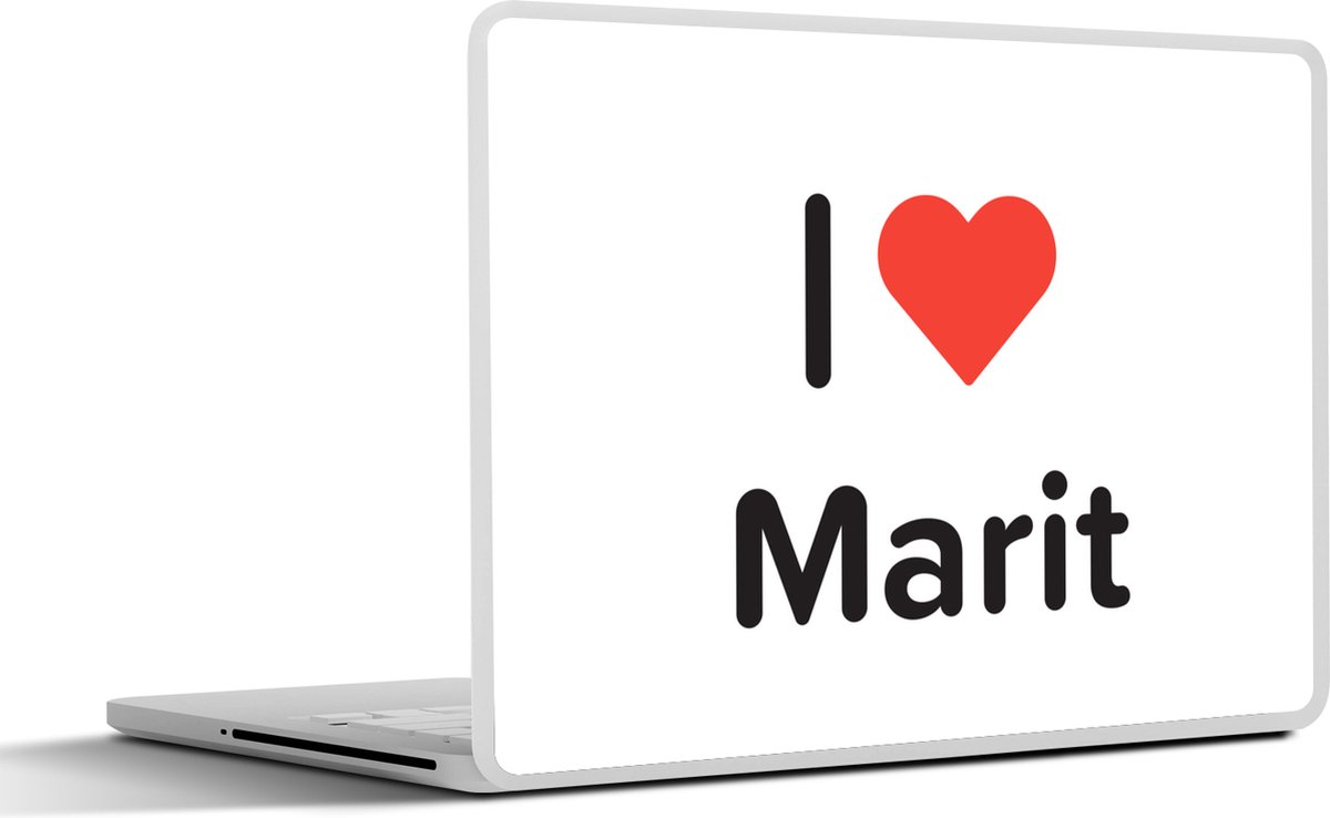 Laptop sticker - 13.3 inch - I love - Marit - Meisje - 31x22,5cm - Laptopstickers - Laptop skin - Cover