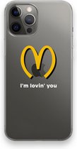 Case Company® - Hoesje geschikt voor iPhone 12 Pro Max hoesje - I'm lovin' you - Soft Cover Telefoonhoesje - Bescherming aan alle Kanten en Schermrand