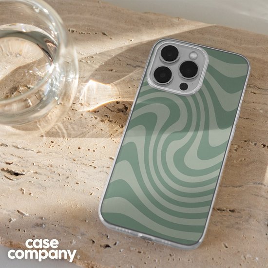 Case Swirl - Coque iPhone 13 - Vert tourbillon - Coque souple pour téléphone - Protection tous côtés et bord d'écran