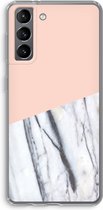 Case Company® - Hoesje geschikt voor Samsung Galaxy S21 hoesje - A touch of peach - Soft Cover Telefoonhoesje - Bescherming aan alle Kanten en Schermrand