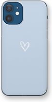 Case Company® - Hoesje geschikt voor iPhone 12 mini hoesje - Klein Hart Blauw - Soft Cover Telefoonhoesje - Bescherming aan alle Kanten en Schermrand