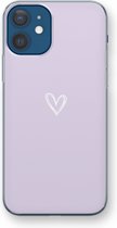 Case Company® - Hoesje geschikt voor iPhone 12 hoesje - Klein hartje paars - Soft Cover Telefoonhoesje - Bescherming aan alle Kanten en Schermrand