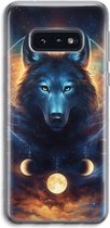 Case Company® - Hoesje geschikt voor Samsung Galaxy S10e hoesje - Wolf Dreamcatcher - Soft Cover Telefoonhoesje - Bescherming aan alle Kanten en Schermrand