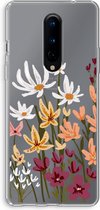 Case Company® - Hoesje geschikt voor OnePlus 8 hoesje - Painted wildflowers - Soft Cover Telefoonhoesje - Bescherming aan alle Kanten en Schermrand