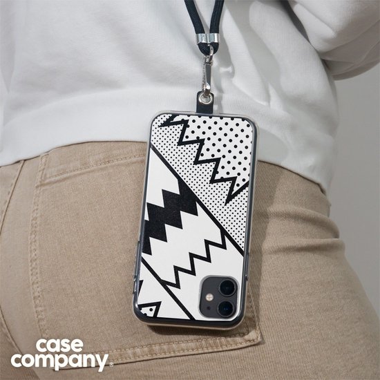 Case Company® - Coque Xiaomi Redmi Note 9 avec cordon - Pop Art #5 - Coque de téléphone avec cordon Zwart - Protection sur tous les côtés et sur le bord de l'écran