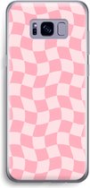 Case Company® - Hoesje geschikt voor Samsung Galaxy S8 hoesje - Grid Roos - Soft Cover Telefoonhoesje - Bescherming aan alle Kanten en Schermrand