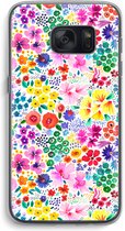 Case Company® - Hoesje geschikt voor Samsung Galaxy S7 hoesje - Little Flowers - Soft Cover Telefoonhoesje - Bescherming aan alle Kanten en Schermrand