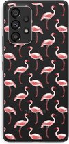 Case Company® - Hoesje geschikt voor Samsung Galaxy A53 5G hoesje - Flamingo - Soft Cover Telefoonhoesje - Bescherming aan alle Kanten en Schermrand