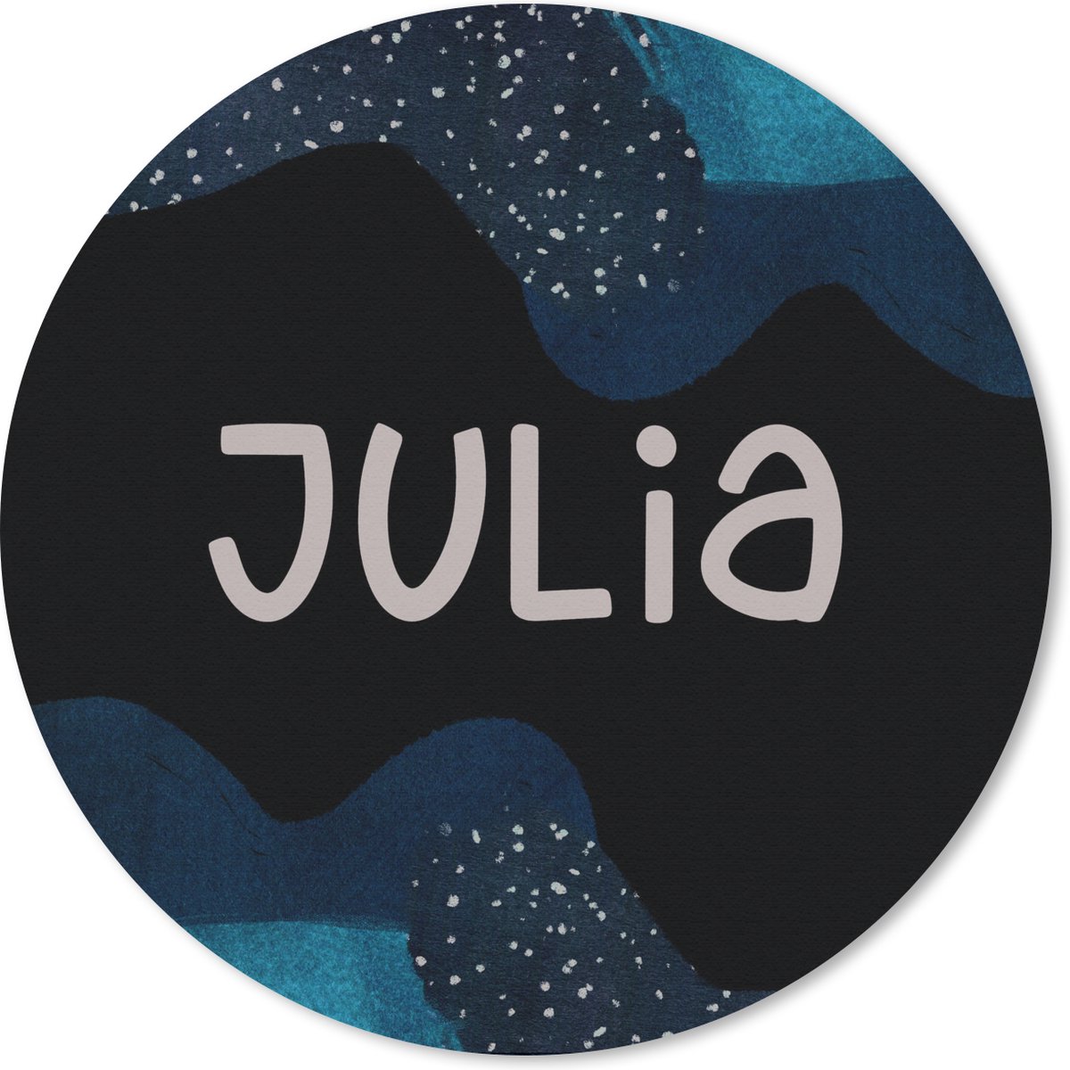 Muismat rond 20x20 cm - Mousepad Julia - Pastel - Meisje - Ronde muismatten