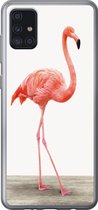 Geschikt voor Samsung Galaxy A52 5G hoesje - Flamingo - Roze - Vogel - Meisjes - Jongens - Kind - Siliconen Telefoonhoesje