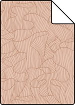 Proefstaal ESTAhome behangpapier koraal terracotta - 139502 - 26,5 x 21 cm
