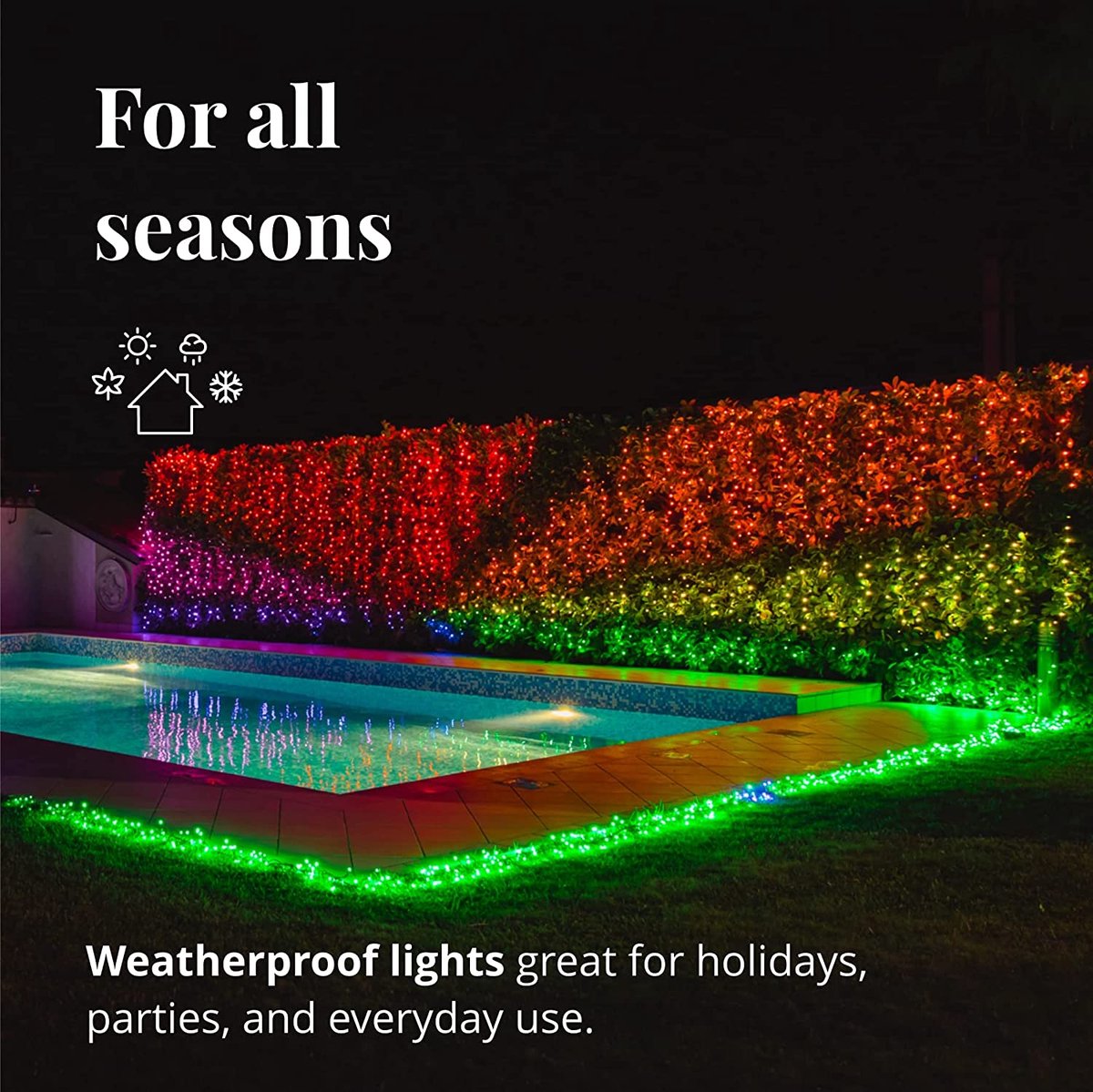 Twinkly Strings Lichtsnoer - 48M - LED Verlichting - RGB & Warm Licht - Dimbaar - Binnen & Buiten - Bluetooth Wifi - Werkt met Homekit, Homey, Google Home, Razer Chroma - Zwart – foto 8