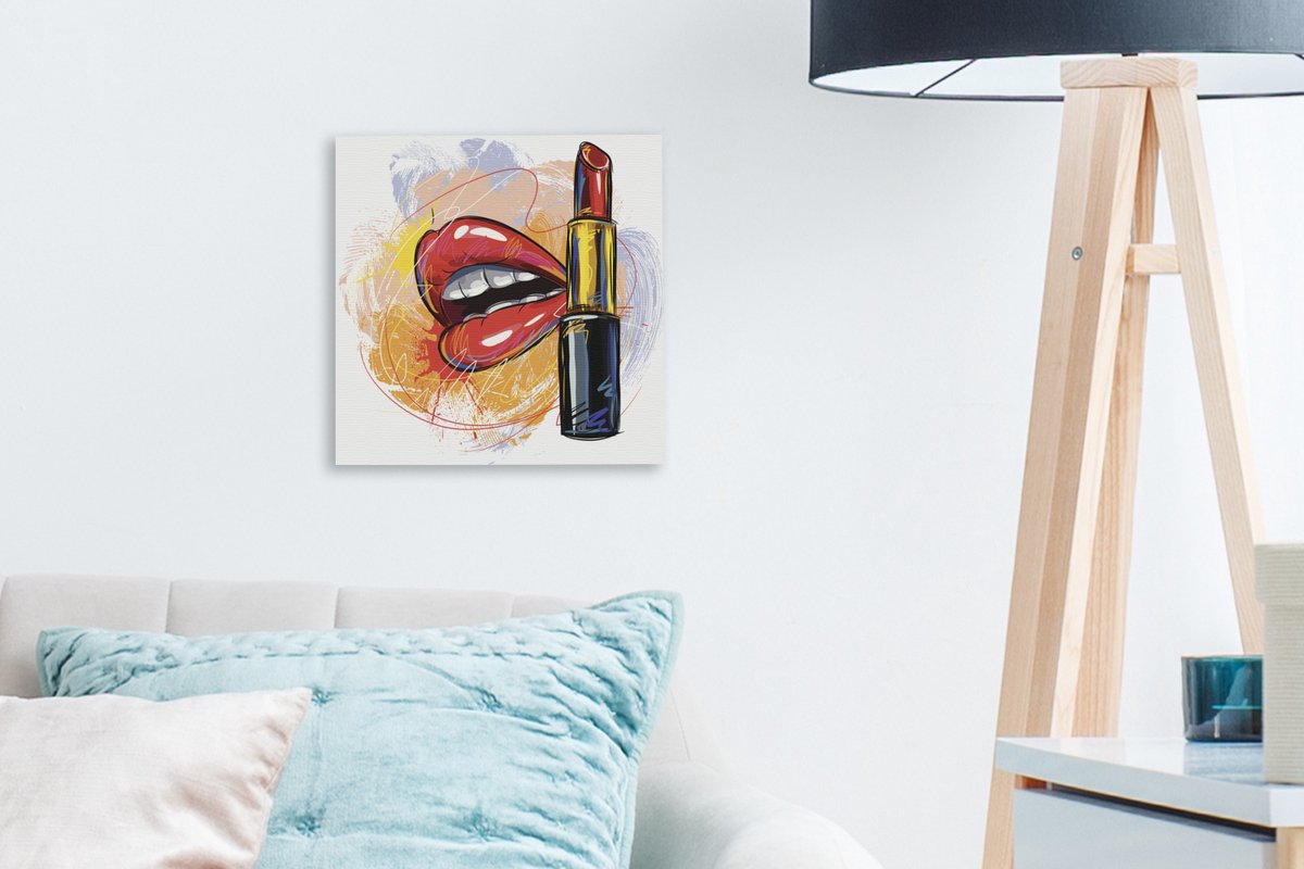 Lippen Canvas Bilder - Sinnliche Lippenkunst in verschiedenen Stilen